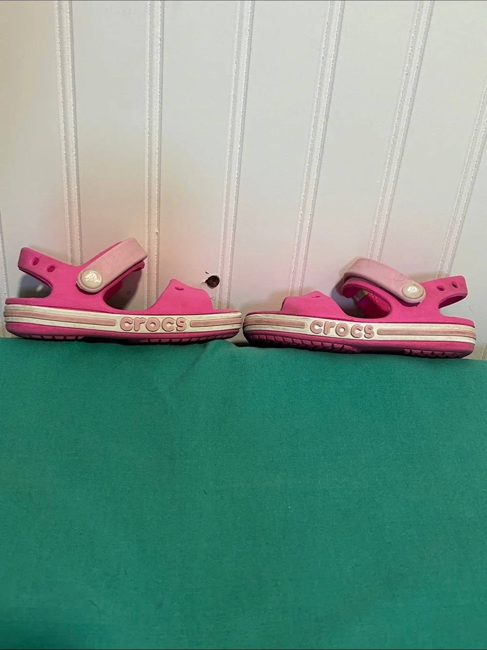 CROCS Kids Pink Sports Sandal w/Adjustable Strap Sz: c6